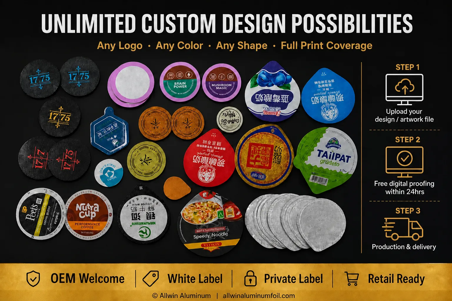 custom printed aluminum foil lids for coffee capsules & yogurt cups custom print foil lid embossed aluminum foil coffee capsule lids