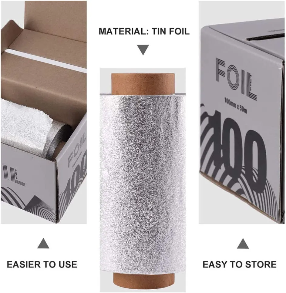 Hair foil rolls aluminum foil for hair highlighting wholesale Highlighting foil wholesale supplier Custom hair foil Aluminum Hairdressing foil