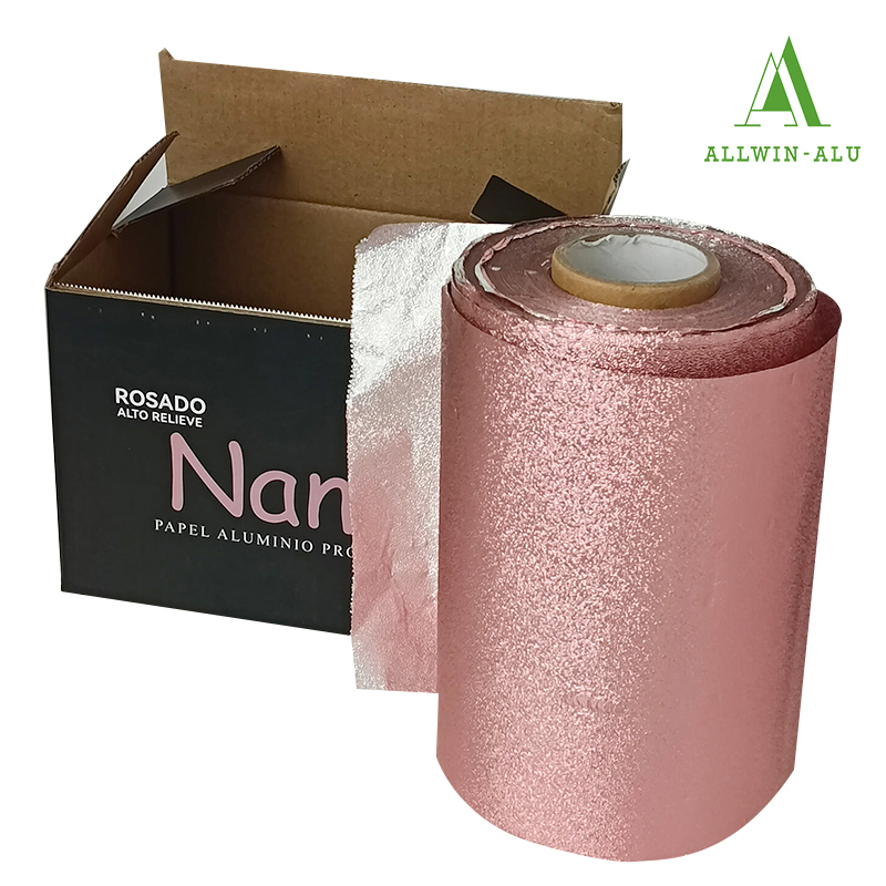 custom printed hair foil for salons embossed hair foil for balayage private label hair foil manufacturer