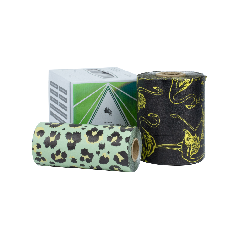 logo printed hair foils wholesale hair foil for keratin treatment protection salon branded highlighting foil