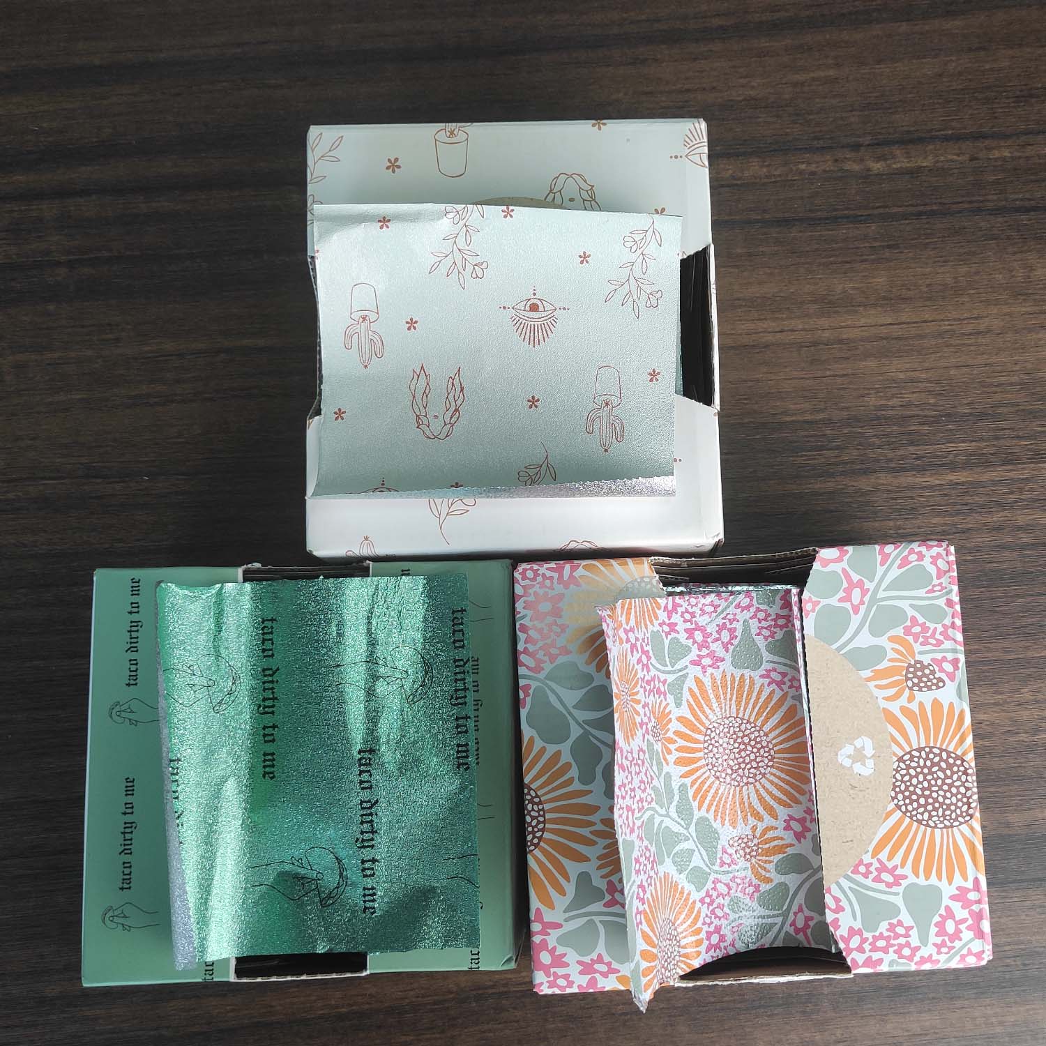 custom balayage foil with logo