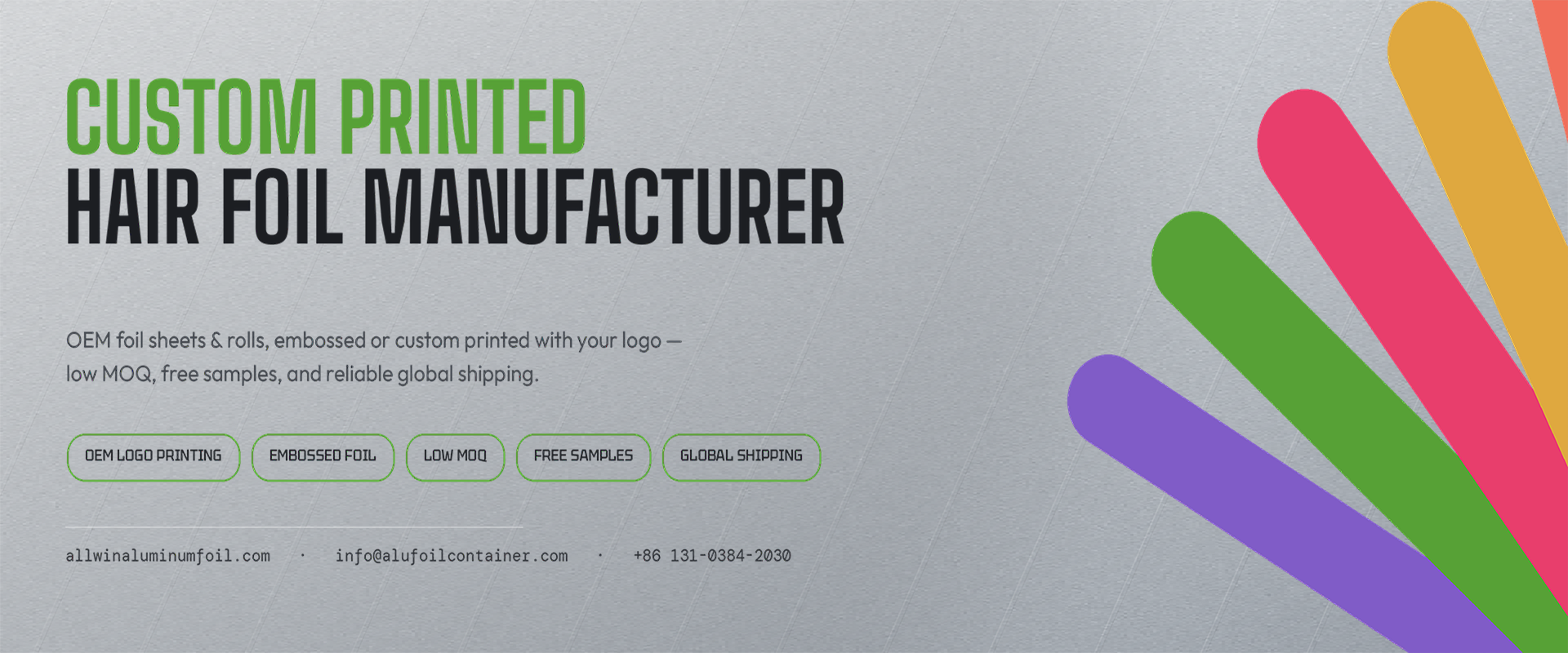 Custom Printed Hair Foil | Private Label Aluminum Hairdressing Foil